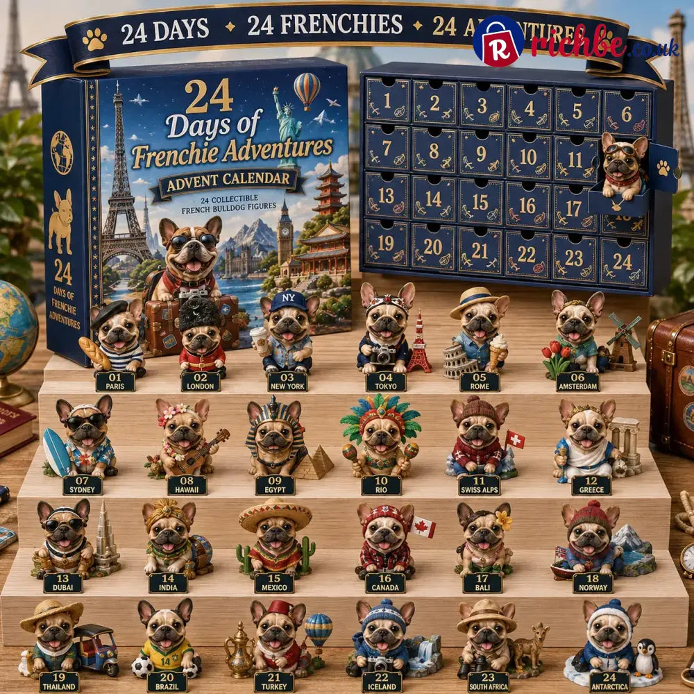 ⏳ Last Day 49% OFF – 🐶 24-Day French Bulldog Christmas Advent Calendar | 24 Unique Collectible Frenchie Characters with Different Outfits, Personalities & Daily Holiday Surprises 🎄✨