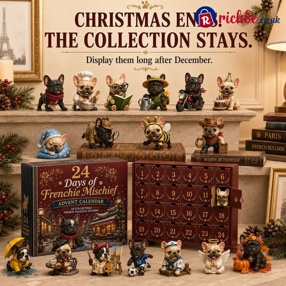 ⏳ Last Day 49% OFF – 🐶 24-Day French Bulldog Christmas Advent Calendar | 24 Unique Collectible Frenchie Characters with Different Outfits, Personalities & Daily Holiday Surprises 🎄✨