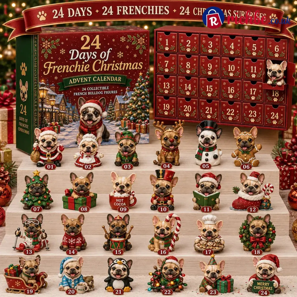 ⏳ Last Day 49% OFF – 🐶 24-Day French Bulldog Christmas Advent Calendar | 24 Unique Collectible Frenchie Characters with Different Outfits, Personalities & Daily Holiday Surprises 🎄✨