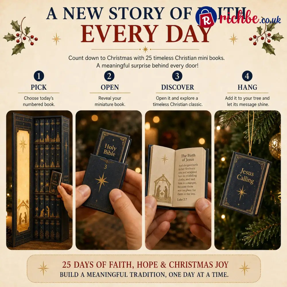 🎁Last Day 49% OFF-✦ 📖 25-Day Christian Mini Book Advent Calendar 🎄 ✦ - All Collections