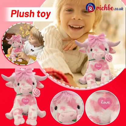 🔥Last Day 49% OFF💘🐮Adorable Pink Highland Cow Plush