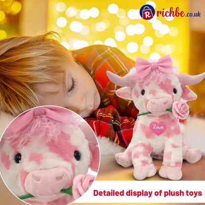 🔥Last Day 49% OFF💘🐮Adorable Pink Highland Cow Plush