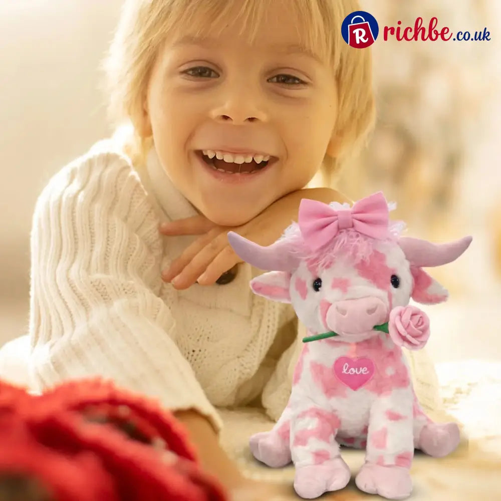🔥Last Day 49% OFF💘🐮Adorable Pink Highland Cow Plush