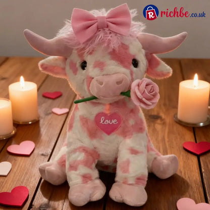 🔥Last Day 49% OFF💘🐮Adorable Pink Highland Cow Plush