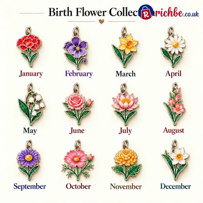 ⏳ Last Day 49% OFF, 👼 Always By Your Side: Birth Month Angel & Flower Keychain + Keepsake Card 🌸