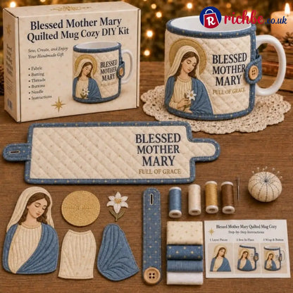 ⏳ Last Day 49% OFF – ✝️ Beginner-Friendly Christmas Faith Mug Cozy Sewing Kit | 6 Christian-Inspired Designs with