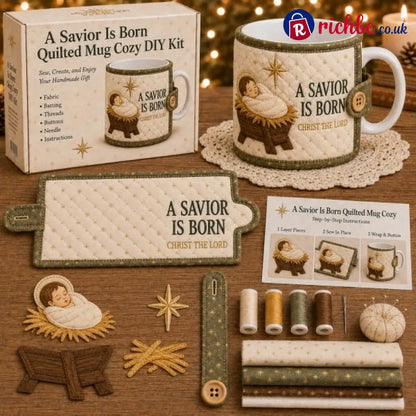 ⏳ Last Day 49% OFF – ✝️ Beginner-Friendly Christmas Faith Mug Cozy Sewing Kit | 6 Christian-Inspired Designs with