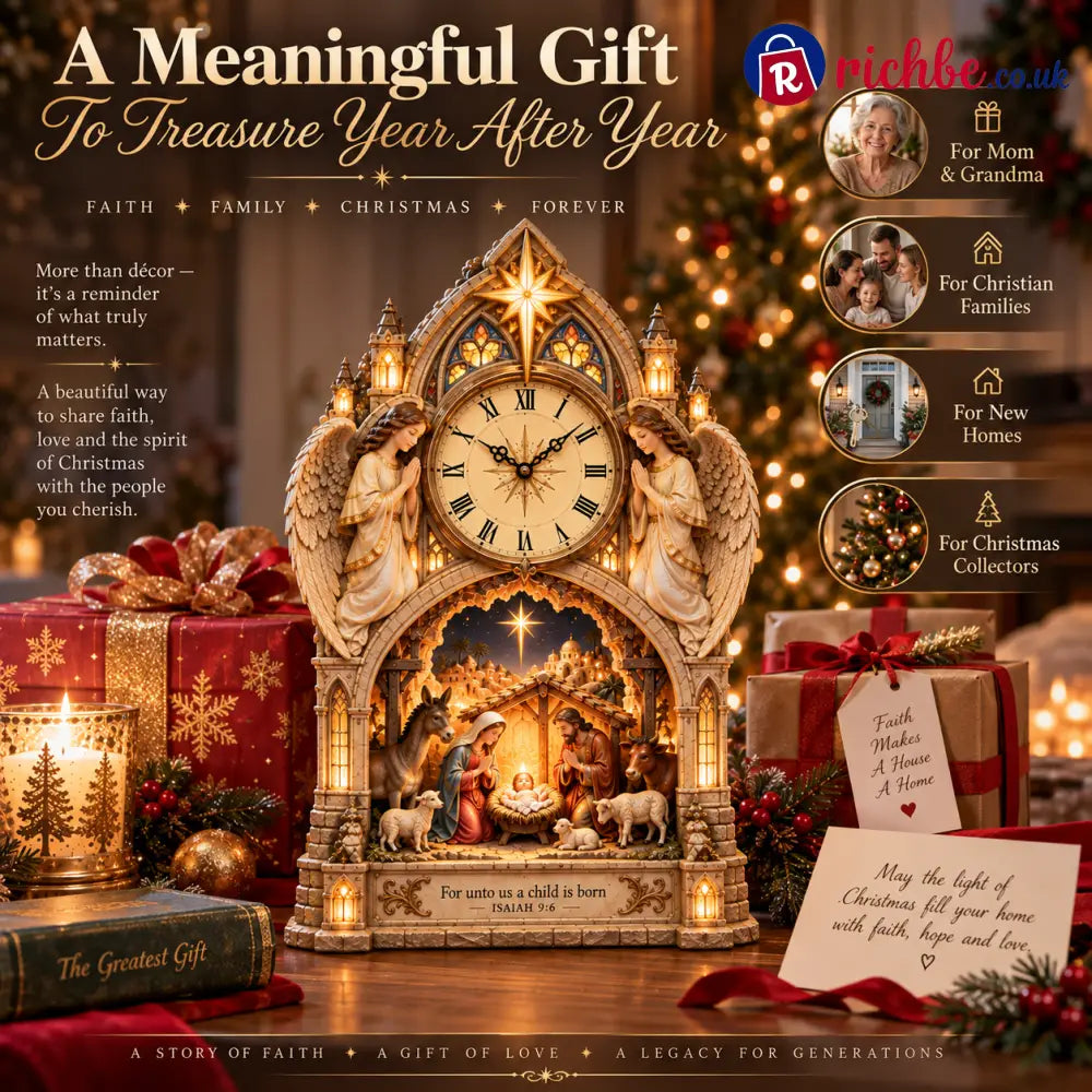 🔥Last Day 49% OFF🌟Bethlehem Cathedral Nativity Clock⏰