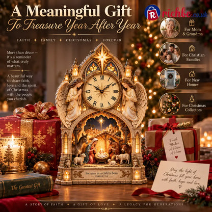 🔥Last Day 49% OFF🌟Bethlehem Cathedral Nativity Clock⏰