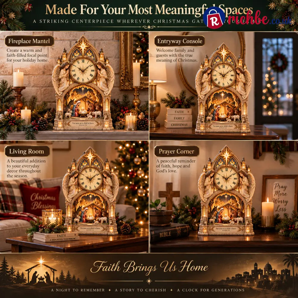 🔥Last Day 49% OFF🌟Bethlehem Cathedral Nativity Clock⏰