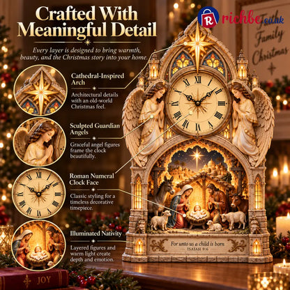 🔥Last Day 49% OFF🌟Bethlehem Cathedral Nativity Clock⏰