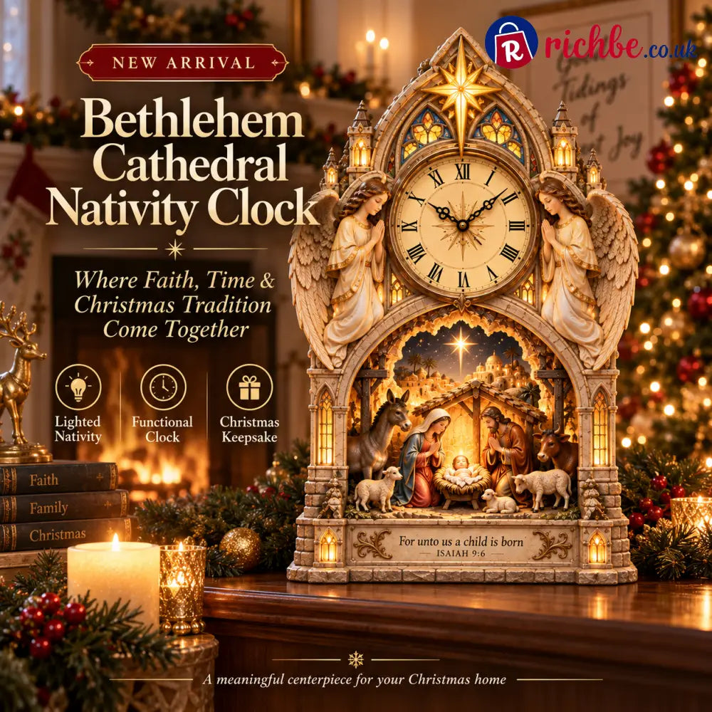 🔥Last Day 49% OFF🌟Bethlehem Cathedral Nativity Clock⏰