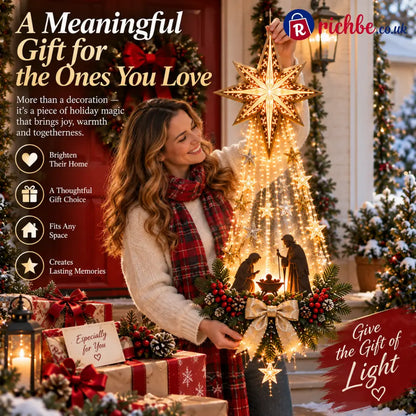 ✨Last Day 49% OFF✝️ Bethlehem Star of Faith – Lighted Nativity Wall Decor