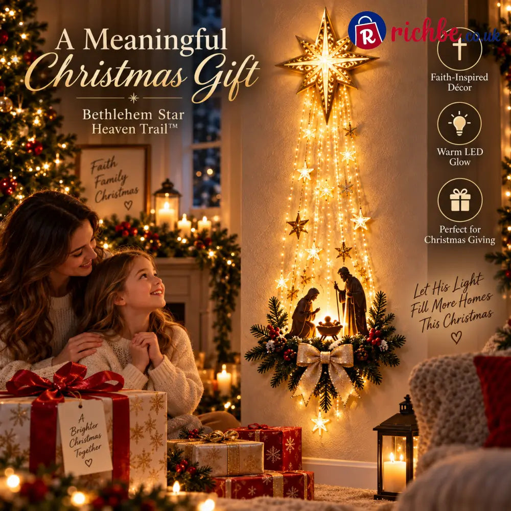 ✨Last Day 49% OFF✝️ Bethlehem Star of Faith – Lighted Nativity Wall Decor