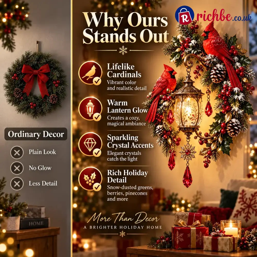 🔥last Day 49% Off🔥cardinal Christmas Lantern Glow™ – Lighted Holiday Wall Decor