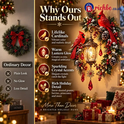 🔥Last Day 49% OFF🔥Cardinal Christmas Lantern Glow™ – Lighted Holiday Wall Decor