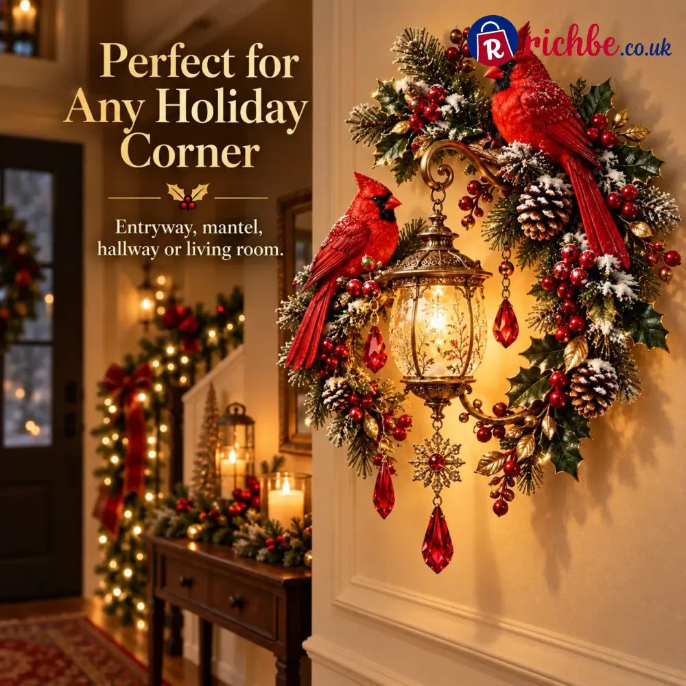 🔥Last Day 49% OFF🔥Cardinal Christmas Lantern Glow™ – Lighted Holiday Wall Decor