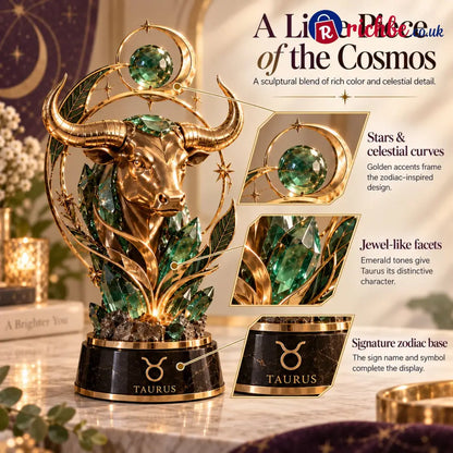 ⏳ Last Day 49% OFF – 🌙 Celestial Zodiac Sculpture | 12 Jewel-Like Zodiac Designs with Golden Details ✨