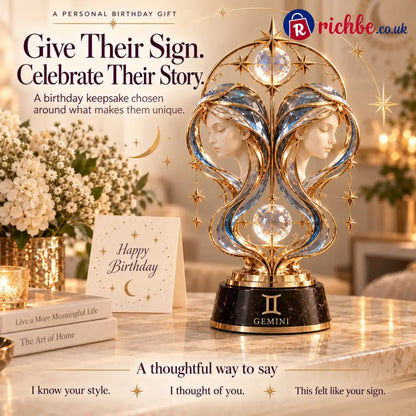⏳ Last Day 49% OFF – 🌙 Celestial Zodiac Sculpture | 12 Jewel-Like Zodiac Designs with Golden Details ✨