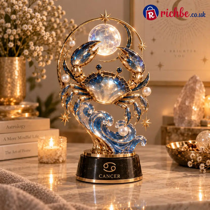 ⏳ Last Day 49% OFF – 🌙 Celestial Zodiac Sculpture | 12 Jewel-Like Zodiac Designs with Golden Details ✨ - ♋ Cancer