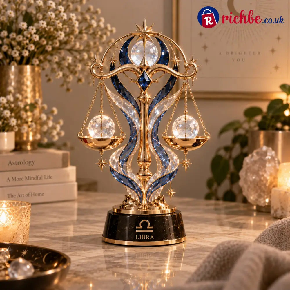 ⏳ Last Day 49% OFF – 🌙 Celestial Zodiac Sculpture | 12 Jewel-Like Zodiac Designs with Golden Details ✨ - ♎ Libra