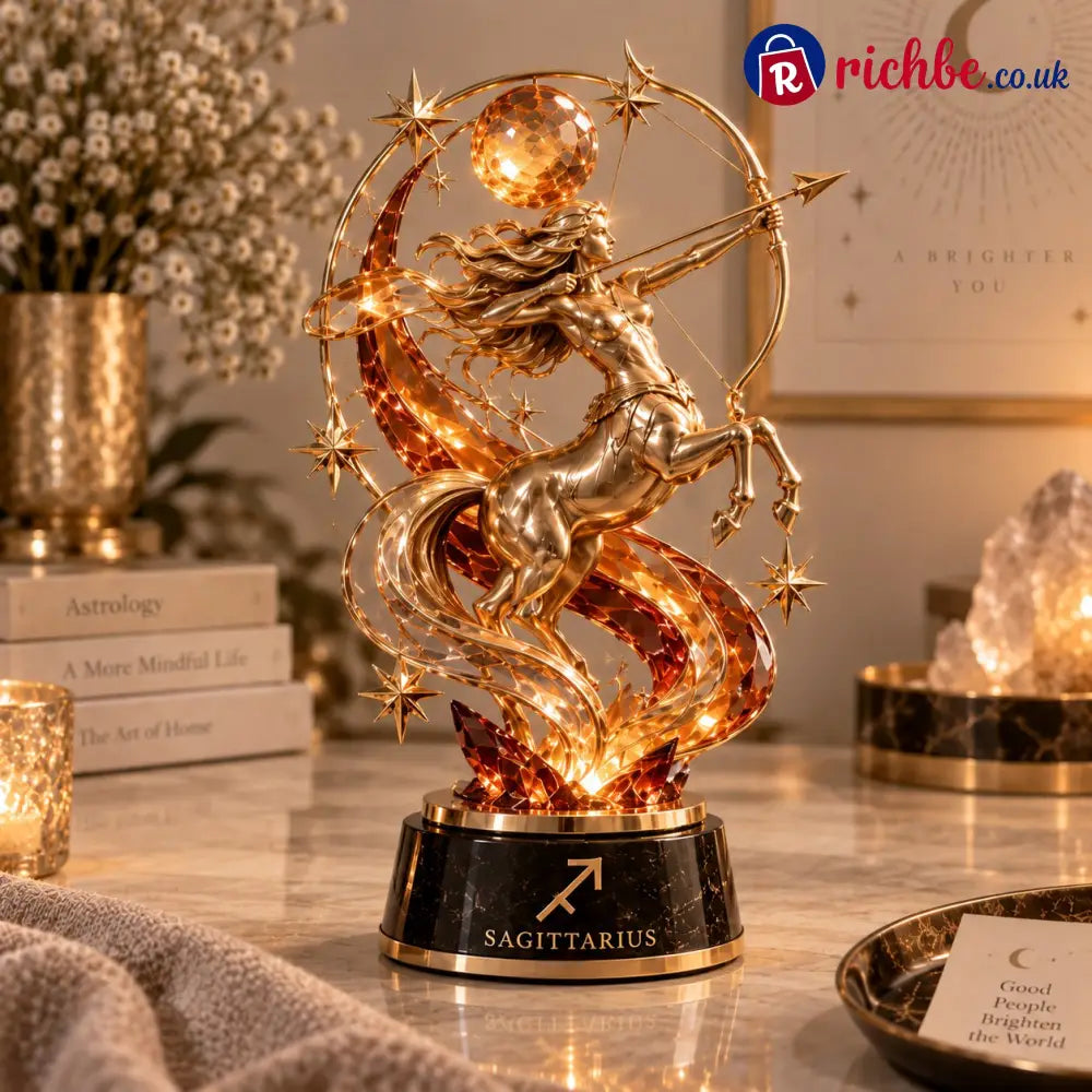 ⏳ Last Day 49% OFF – 🌙 Celestial Zodiac Sculpture | 12 Jewel-Like Zodiac Designs with Golden Details ✨ - ♐ Sagittarius
