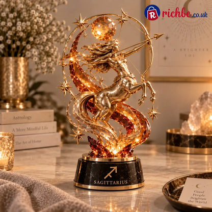 ⏳ Last Day 49% OFF – 🌙 Celestial Zodiac Sculpture | 12 Jewel-Like Zodiac Designs with Golden Details ✨ - ♐ Sagittarius