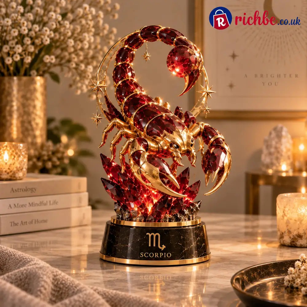 ⏳ Last Day 49% OFF – 🌙 Celestial Zodiac Sculpture | 12 Jewel-Like Zodiac Designs with Golden Details ✨ - ♏ Scorpio