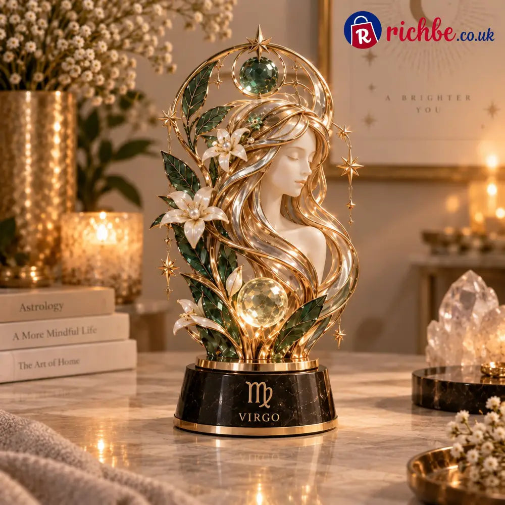 ⏳ Last Day 49% OFF – 🌙 Celestial Zodiac Sculpture | 12 Jewel-Like Zodiac Designs with Golden Details ✨ - ♍ Virgo