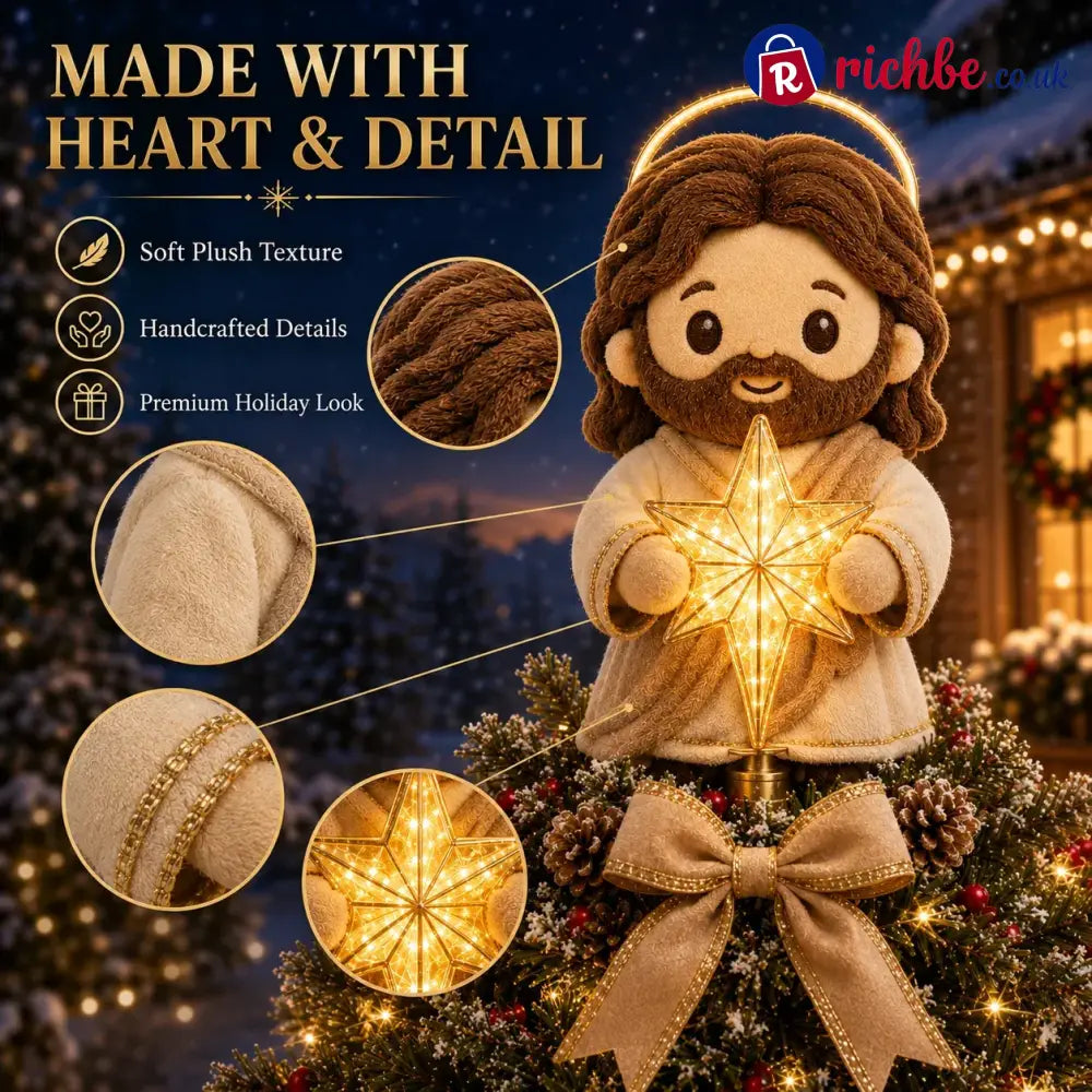 ⏳ Last Day 49% OFF – ✝️ Christian Christmas Tree Topper | Cute Jesus Blessing & Mary Grace Designs for Faith-Filled