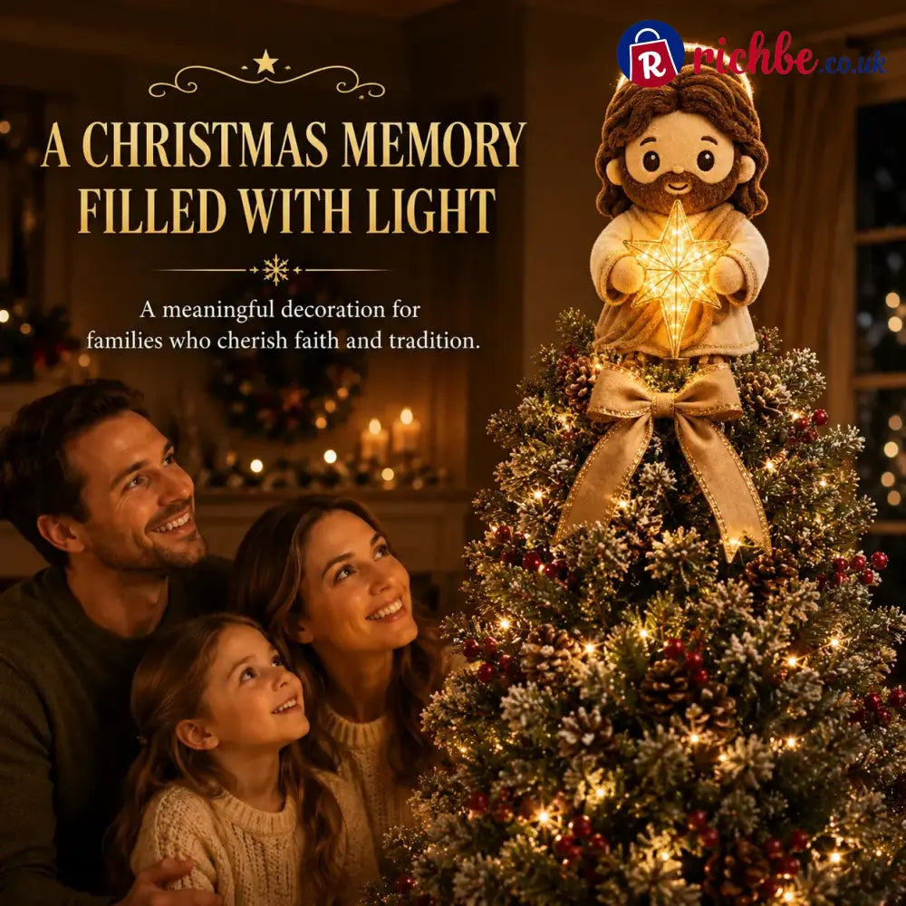 ⏳ Last Day 49% OFF – ✝️ Christian Christmas Tree Topper | Cute Jesus Blessing & Mary Grace Designs for Faith-Filled
