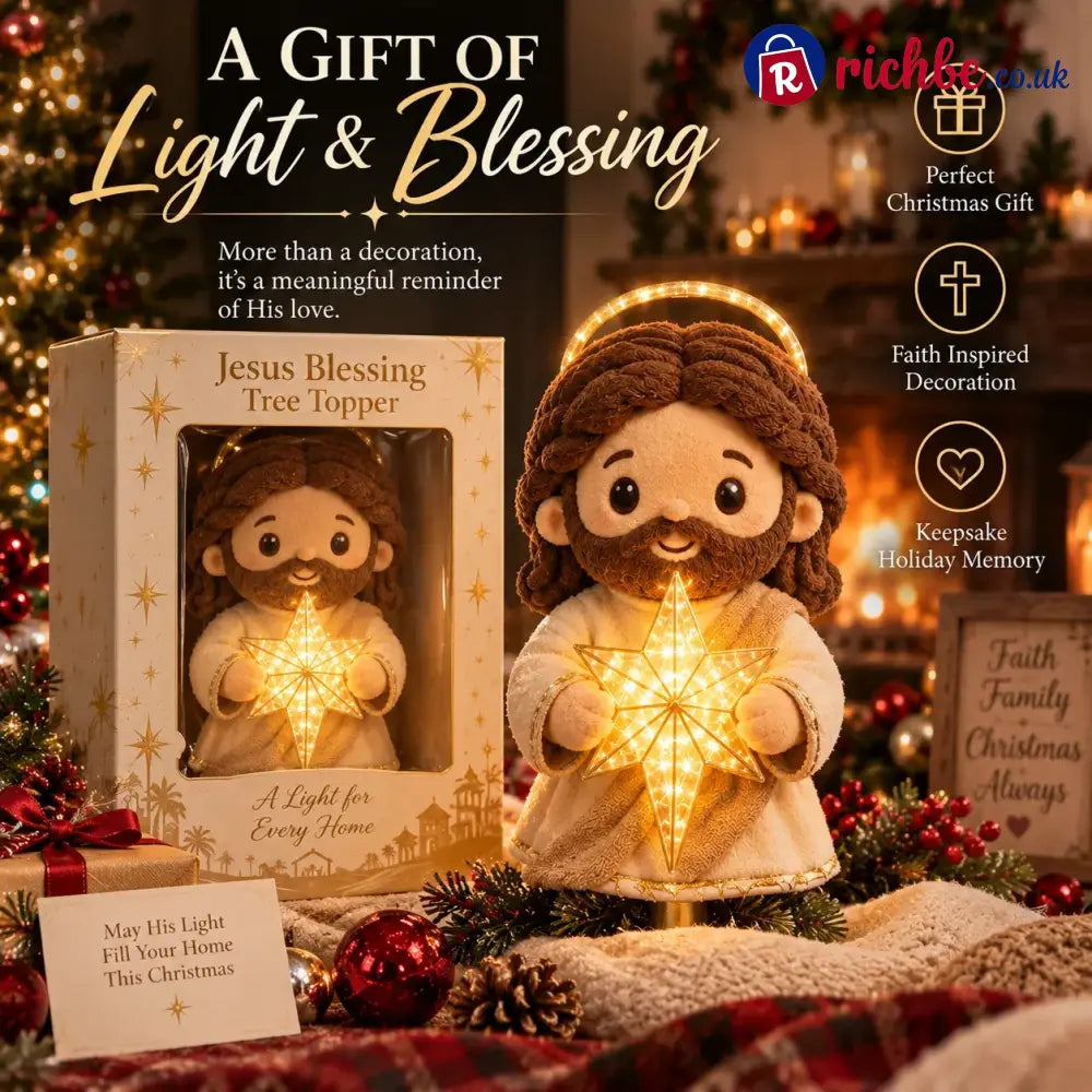 ⏳ Last Day 49% OFF – ✝️ Christian Christmas Tree Topper | Cute Jesus Blessing & Mary Grace Designs for Faith-Filled