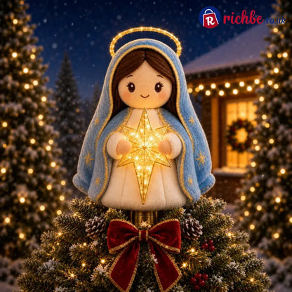 ⏳ Last Day 49% OFF – ✝️ Christian Christmas Tree Topper | Cute Jesus Blessing & Mary Grace Designs for Faith-Filled