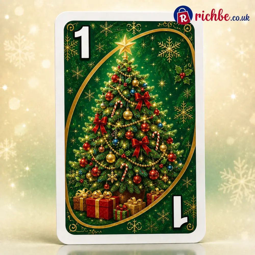 🔥Last Day 49% OFF🎉-🃏UNO Christmas Edition🎄 Holiday Family Card Game with 112 Festive Cards