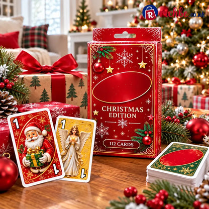 🔥Last Day 49% OFF🎉-🃏Christmas Cards Edition🎄 Holiday Family Card Game with 112 Festive Cards