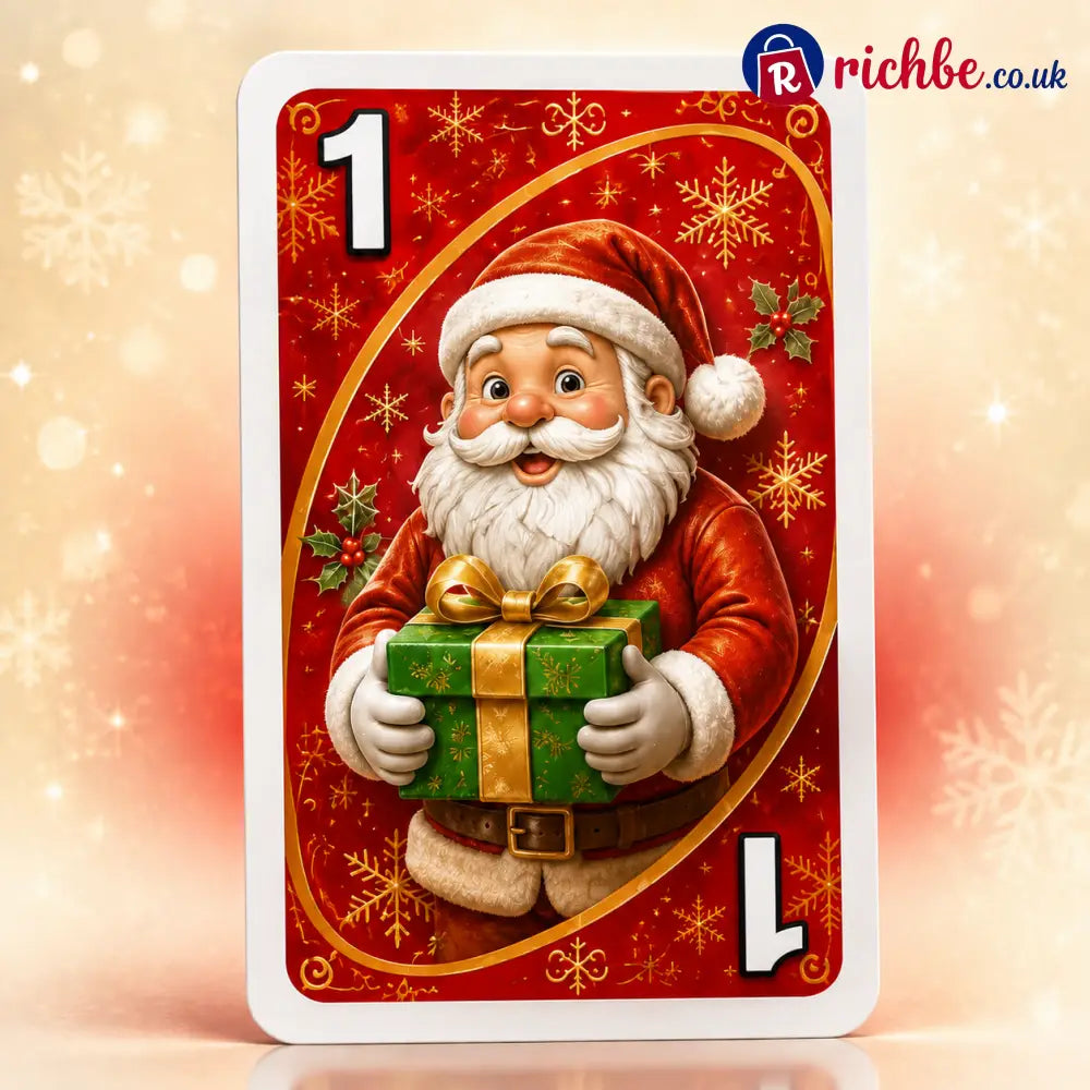 🔥Last Day 49% OFF🎉-🃏UNO Christmas Edition🎄 Holiday Family Card Game with 112 Festive Cards