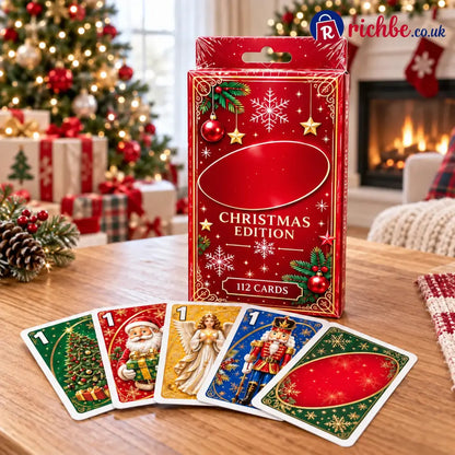 🔥Last Day 49% OFF🎉-🃏Christmas Cards Edition🎄 Holiday Family Card Game with 112 Festive Cards