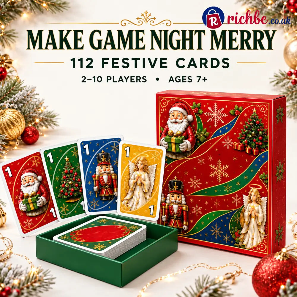 🔥Last Day 49% OFF🎉-🃏Christmas Cards Edition🎄 Holiday Family Card Game with 112 Festive Cards