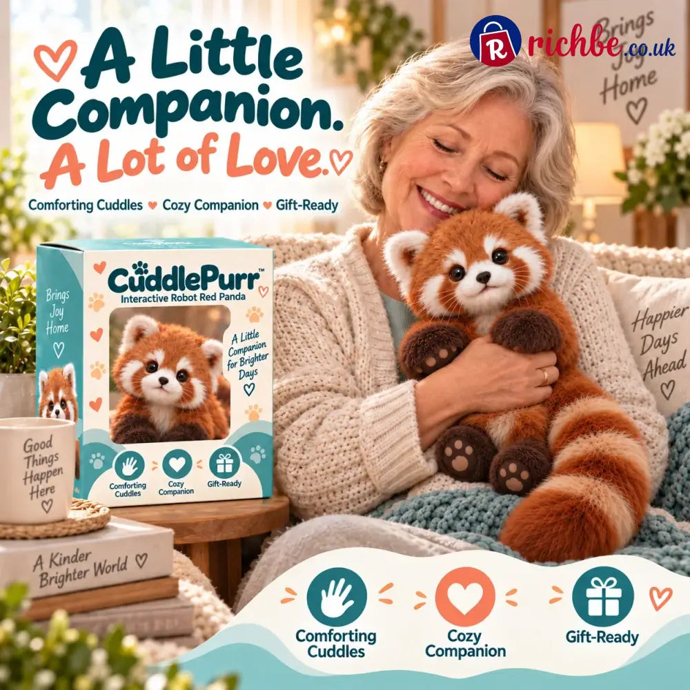 Last Day 49% OFF-🐾❤️ Cuddlepurr™ Red Panda – Interactive Plush Companion | A Little Friend A Lot Of Love