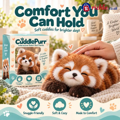Last Day 49% OFF-🐾❤️ Cuddlepurr™ Red Panda – Interactive Plush Companion | A Little Friend A Lot Of Love