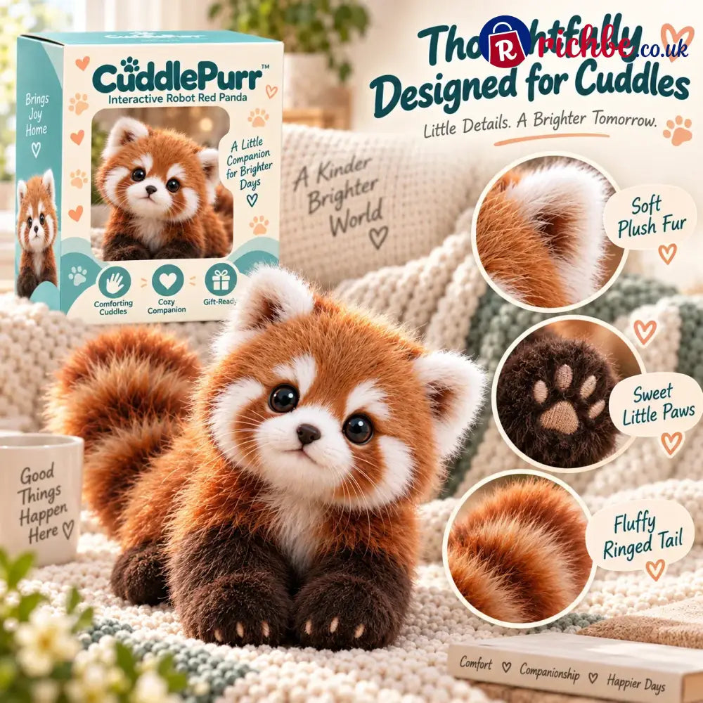 Last Day 49% OFF-🐾❤️ Cuddlepurr™ Red Panda – Interactive Plush Companion | A Little Friend A Lot Of Love