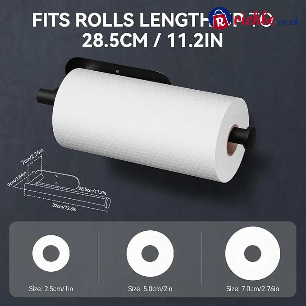 🔥LAST DAY 49% OFF-✨ EasyRoll Paper Towel Holder:No Drill Wall Mount 🧻