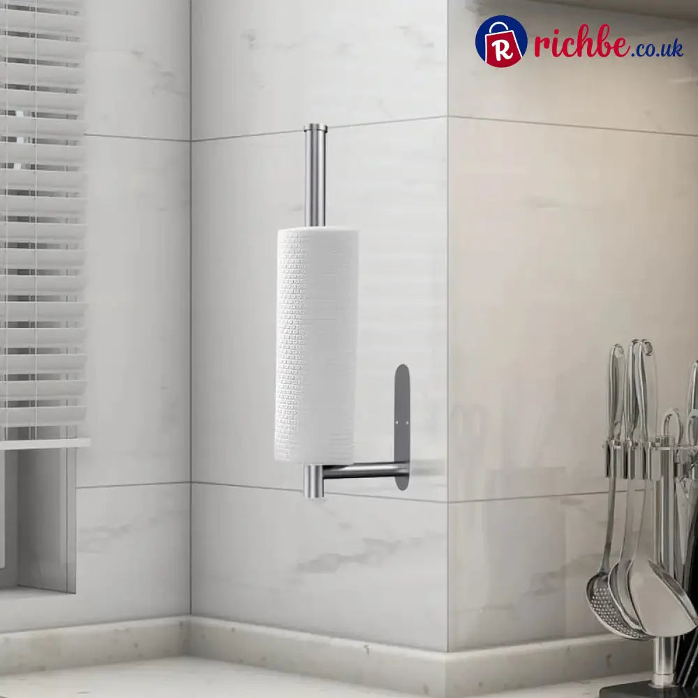 🔥LAST DAY 49% OFF-✨ EasyRoll Paper Towel Holder:No Drill Wall Mount 🧻