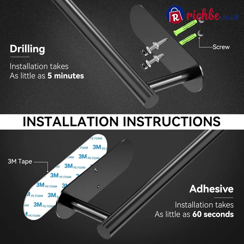 🔥LAST DAY 49% OFF-✨ EasyRoll Paper Towel Holder:No Drill Wall Mount 🧻