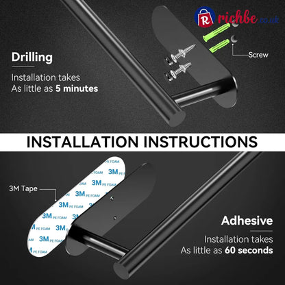 🔥LAST DAY 49% OFF-✨ EasyRoll Paper Towel Holder:No Drill Wall Mount 🧻