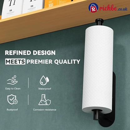 🔥LAST DAY 49% OFF-✨ EasyRoll Paper Towel Holder:No Drill Wall Mount 🧻