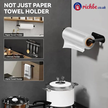🔥LAST DAY 49% OFF-✨ EasyRoll Paper Towel Holder:No Drill Wall Mount 🧻