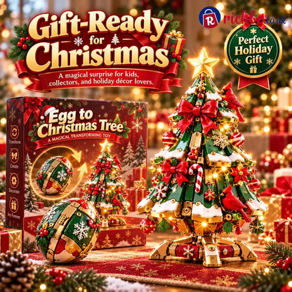 🔥 Last Day 49% Off 🔥 Egg-to-christmas Tree™ Magical Transforming Toy – Cardinal Christmas Tree Holiday Gift 🎄🎁✨
