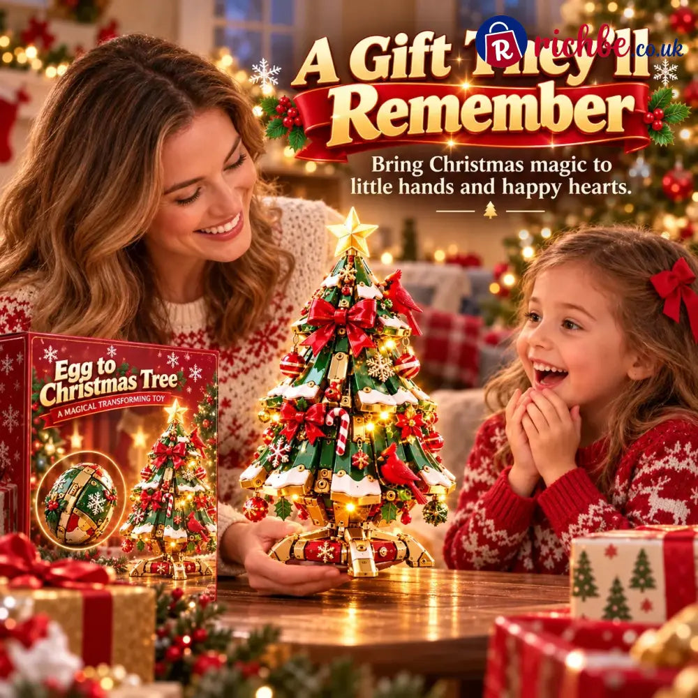 🔥 Last Day 49% Off 🔥 Egg-to-christmas Tree™ Magical Transforming Toy – Cardinal Christmas Tree Holiday Gift 🎄🎁✨