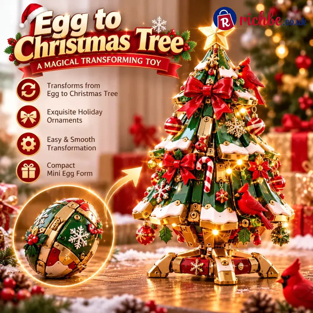 🔥 Last Day 49% Off 🔥 Egg-to-christmas Tree™ Magical Transforming Toy – Cardinal Christmas Tree Holiday Gift 🎄🎁✨